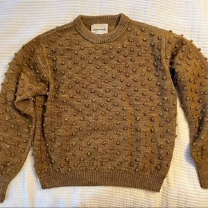 Misha and Puff Popcorn Crew; Bronze, size Small; 100% Merino Wool